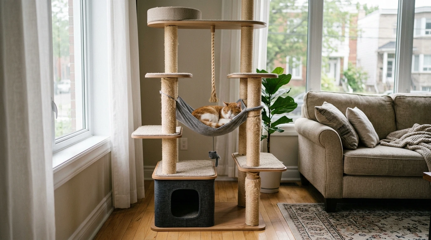 5-Level Cat Tree: Hammock, Condo & Scratch Posts