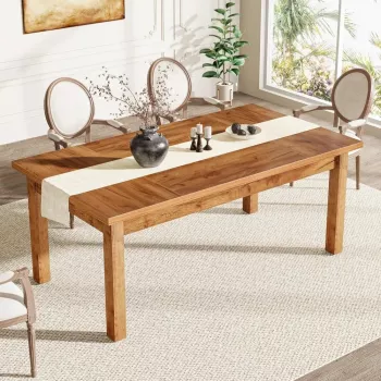 Large Wood Dining Table for 6–8: Space, Fit & Care
